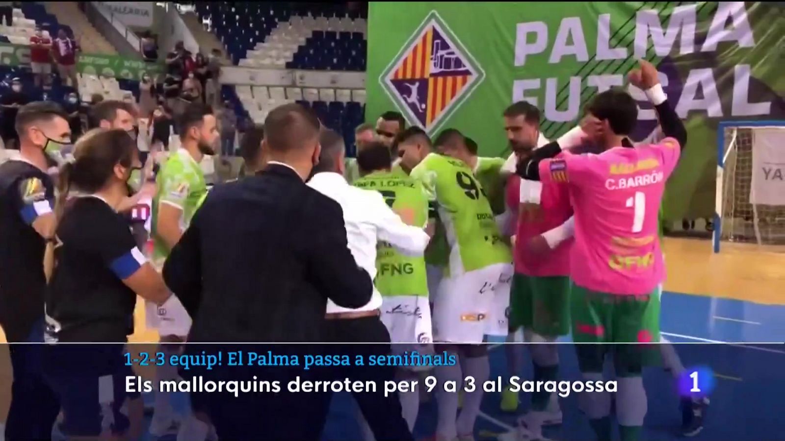 Informatiu Balear: El Palma Futsal goleja al Saragossa i es classifica per a les semifinals | RTVE Play