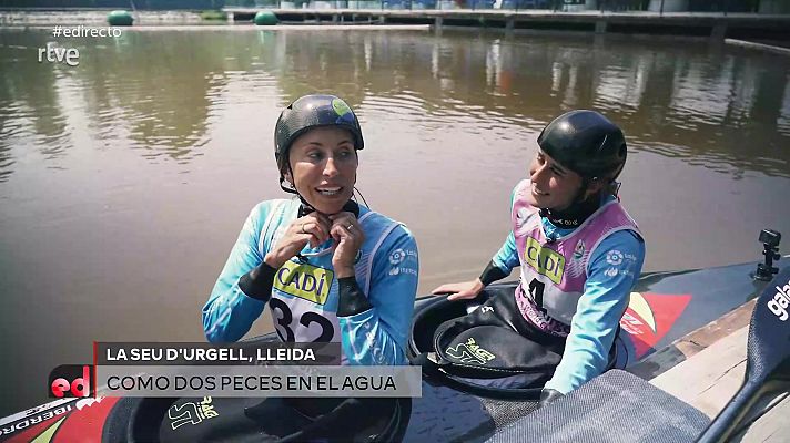 Gemma Mengual y Núria Vilarrubla entrenan juntas piragüismo