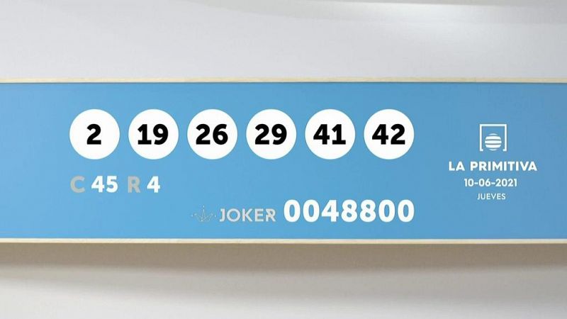 Sorteo de la Lotería Primitiva y Joker del 10/06/2021 - Ver ahora