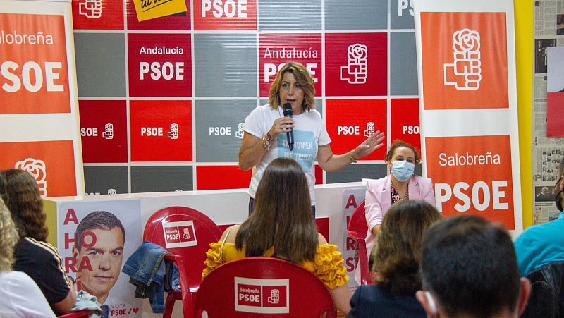 Susana Díaz se mide este domingo con Juan Espadas y Luis Ángel Hierro en las primarias del PSOE andaluz