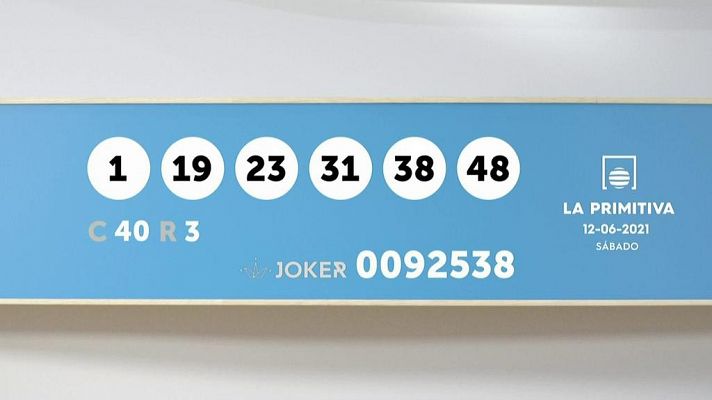 Sorteo de la Lotería Primitiva y Joker del 12/06/2021