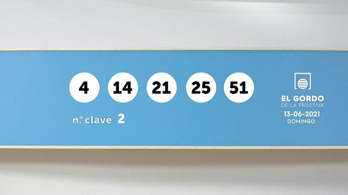SELAE - Sorteo de la Lotería Gordo de la Primitiva del 13/06/2021