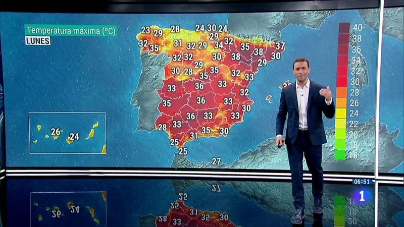 Temperaturas significativamente altas en zonas del noreste de la Península