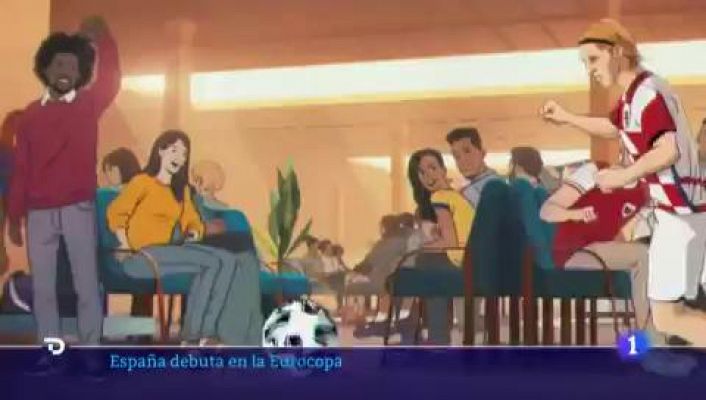 Telediario 1 - España, ante la hora de su debut en la Eurocopa