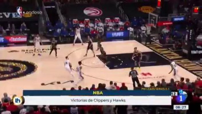 Telediario Matinal - Victorias de Clippers y Hawks para empatar sus series ante Utah y Sixers