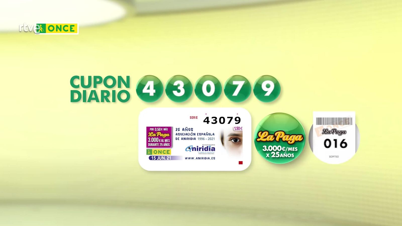 Sorteo ONCE - 15/06/21 - ver ahora