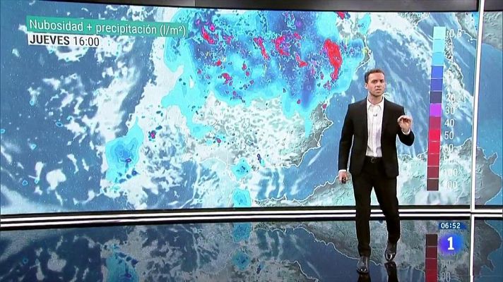 El tiempo - Fuertes tormentas en las mitades norte y este de la península