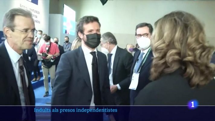 L'Informatiu - Casado porta la contraria als empresaris sobre la necessitat dels indults