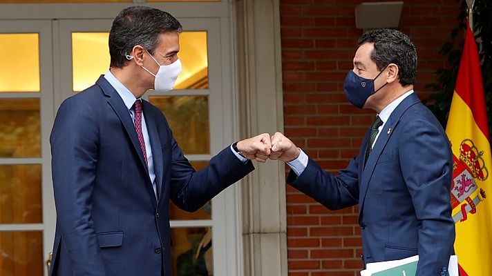 Moreno urge a Sánchez a "activar" la mesa bilateral sobre el reparto de fondos europeos