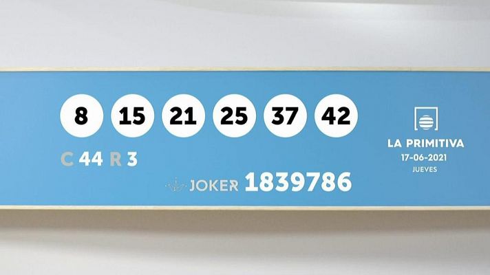 SELAE - Sorteo de la Lotería Primitiva y Joker del 17/06/2021