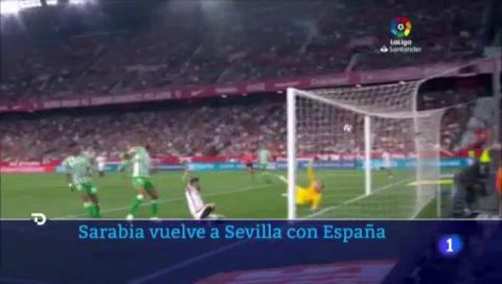 Telediario 1 - Pablo Sarabia vuelve a Sevilla con la Selección