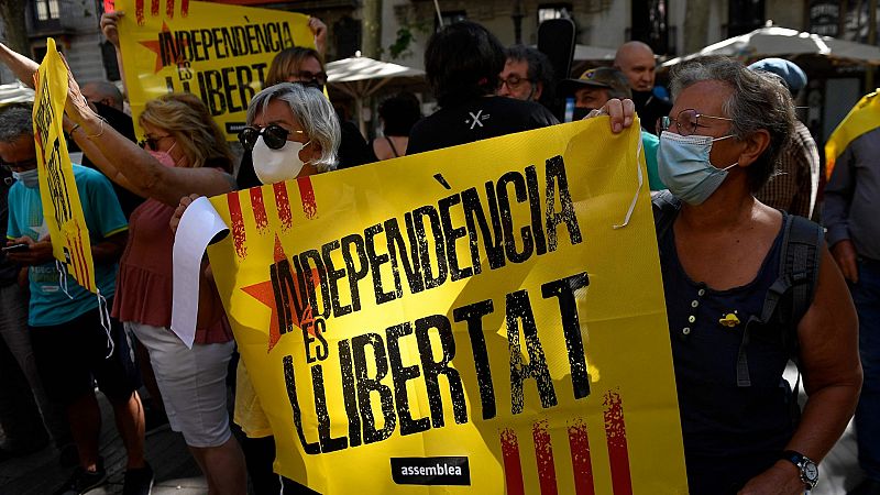 Protestas por la conferencia de Snchez en Barcelona