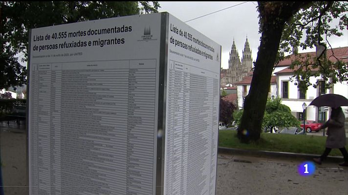 Telexornal - Galicia - Atacada exposición de refuxiados