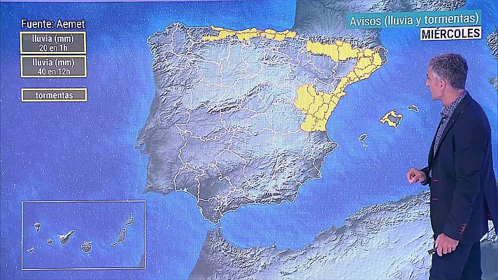 Precipitaciones persistentes y localmente fuertes en el Cantábrico oriental