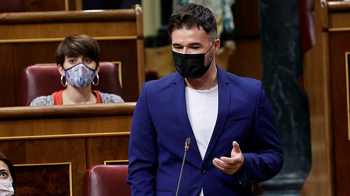 Informativo 24h - Rufián pide a Sánchez ir más allá de los indultos y cuestiona si su cambio de discurso en Cataluña es "valentía o necesidad"