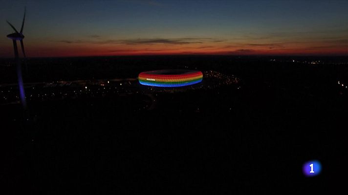 La UEFA pinta su logo con los colores LGTBI pero defiende que no se use en el estadio del Alemania-Hungría