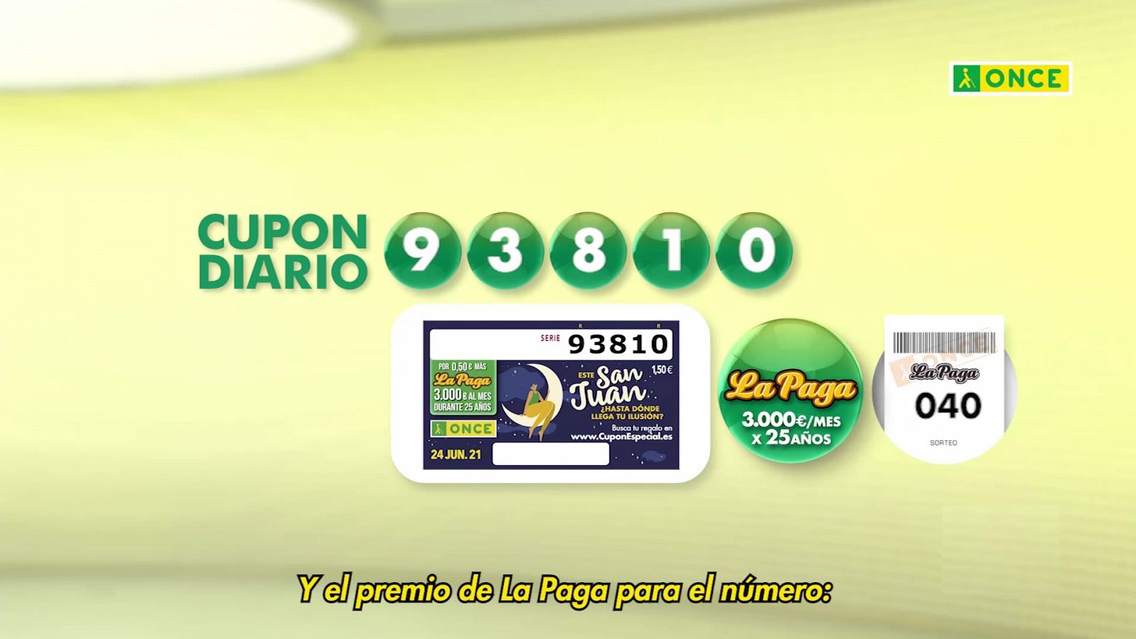 Sorteo ONCE - 24/06/21