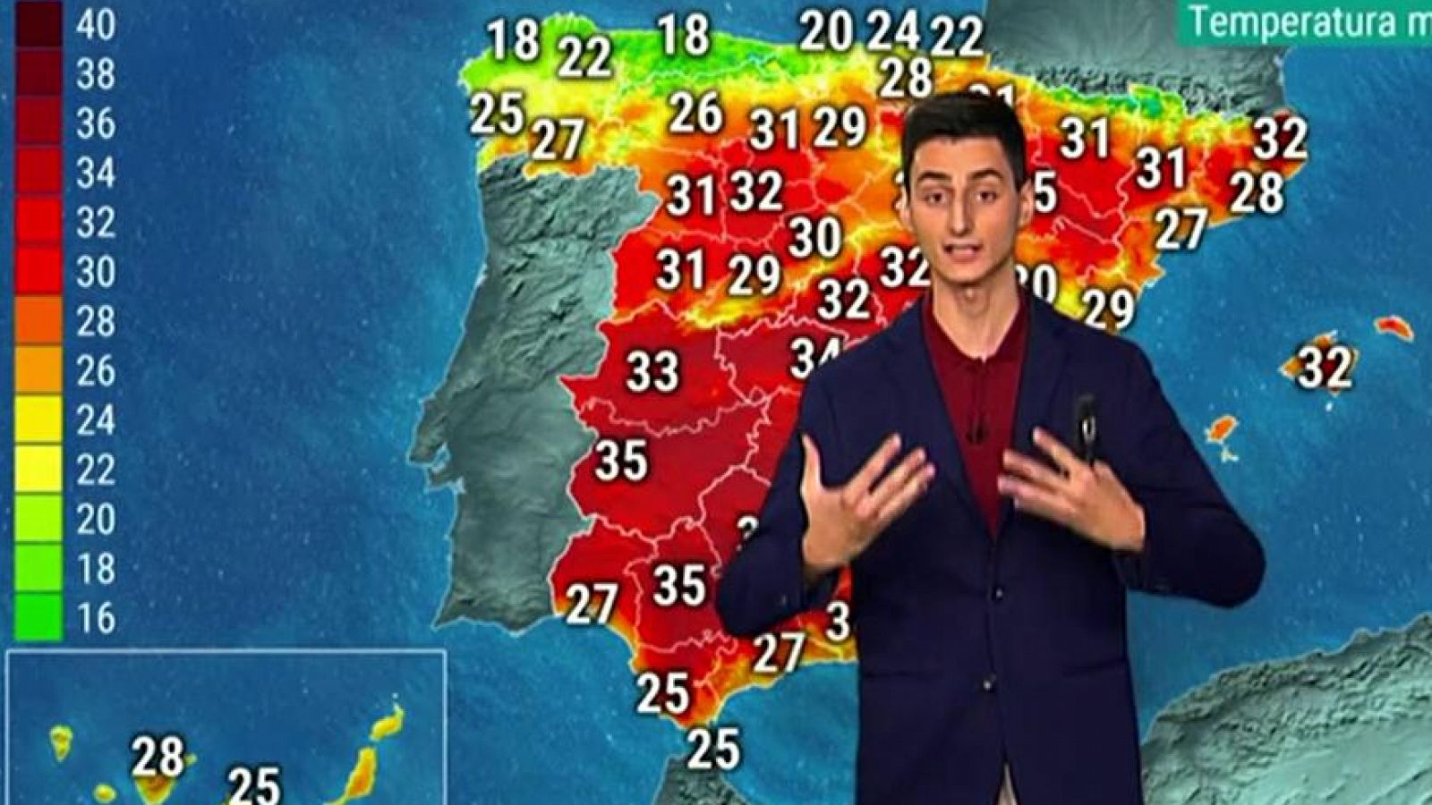 El tiempo seco predominará en la mayor parte del país, con riesgo por lluvia y tormentas en Navarra y Aragón