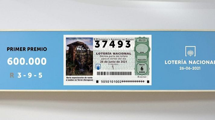 SELAE - Sorteo de la Lotería Nacional del 26/06/2021