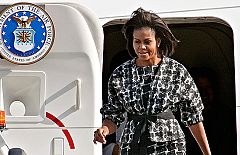 Michelle Obama aterriza en Copenhague