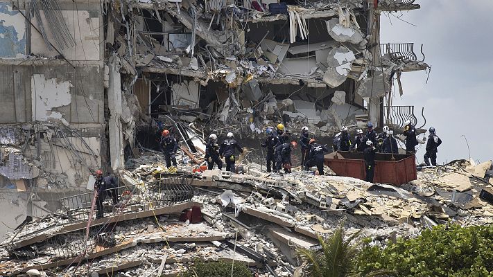 Telediario Fin de Semana - Sigue la búsqueda de desaparecidos tras el derrumbe de Miami