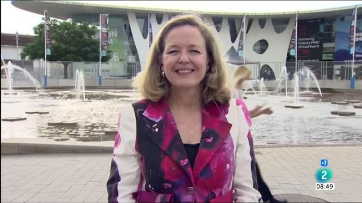 Cafè d'idees - Calviño: "Confio que el MWC continuarà a Barcelona"