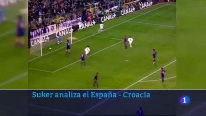 Telediario 1 - Suker: "Espero pocos goles porque va a ser un partido tenso en el centro del campo"