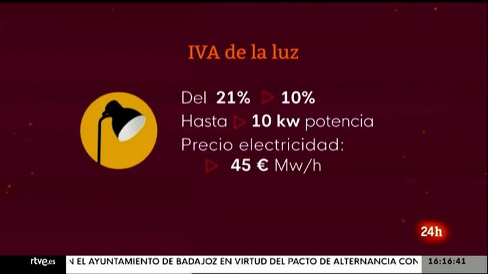 Parlamento - Baja el IVA de la electricidad