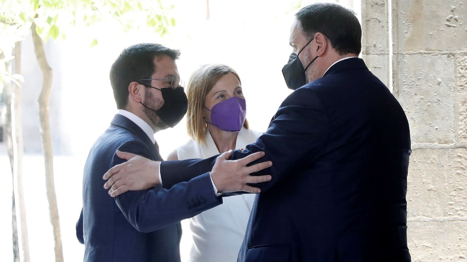 Aragonès recibe a los presos indultados: "Seguimos empeñados en lograr la independencia"