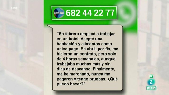 Aquí hay trabajo - Sin contrato, sin días libres y sin cobrar