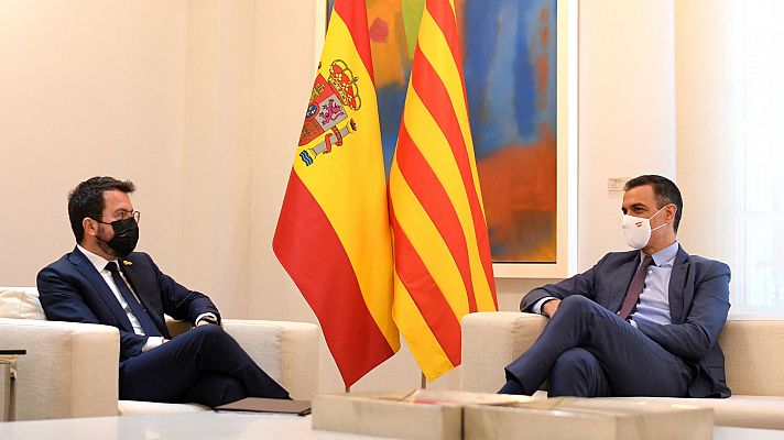 La tarde en 24h - Sánchez y Aragonès acuerdan reactivar la mesa de diálogo la tercera semana de septiembre