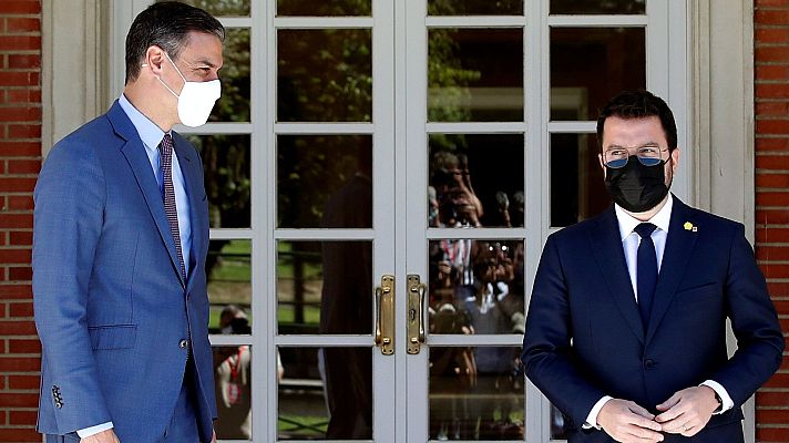 Telediario 1 - Aragonès avisa a Sánchez de que no renunciará a un referéndum de independencia