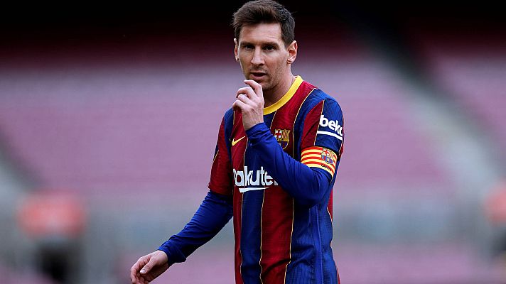 Telediario 2 - Messi, sin contrato con el Barça desde medianoche