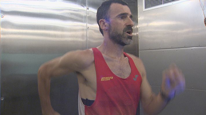 Telediario 2 - García Bragado se entrena en una cámara que simula la humedad de Tokio