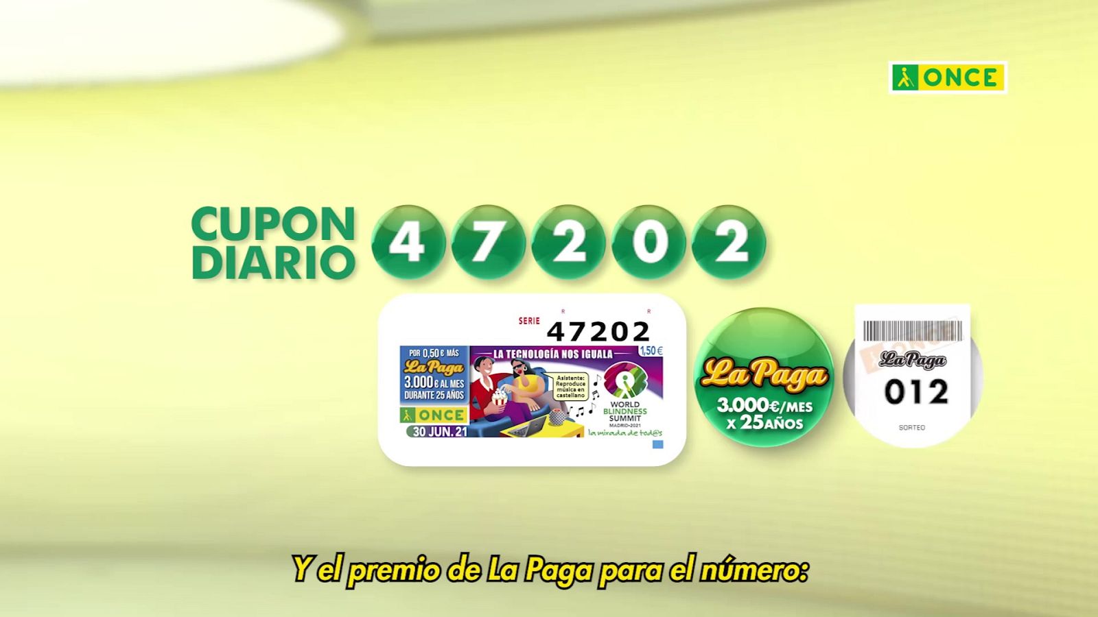 Sorteo ONCE - 30/06/21 - ver ahora