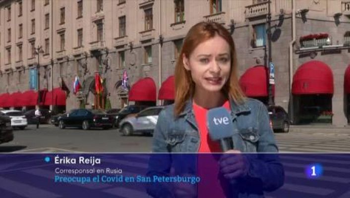 Telediario 1 - La selección española se aisla en su burbuja tras el aumento de casos de Covid-19 en San Petersburgo