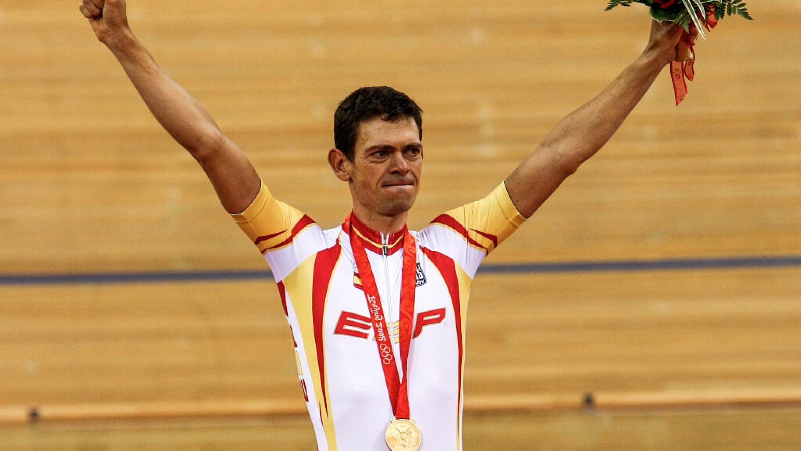 Joan Llaneras, oro en ciclismo en pista en los Juegos de Pekín '08