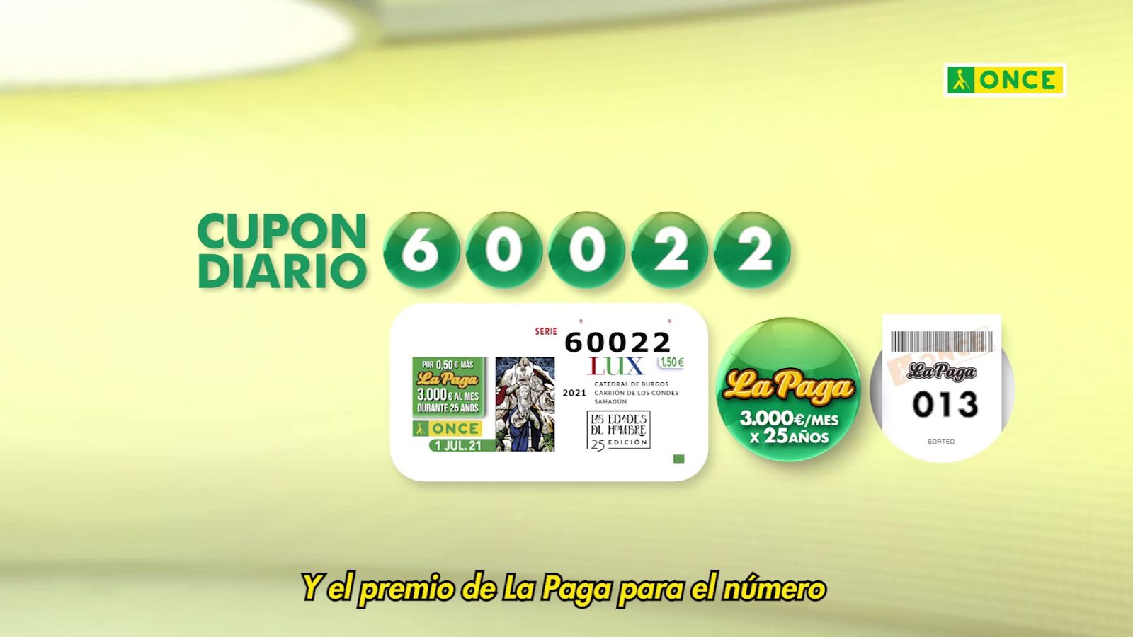 Sorteo ONCE - 01/07/21 - ver ahora