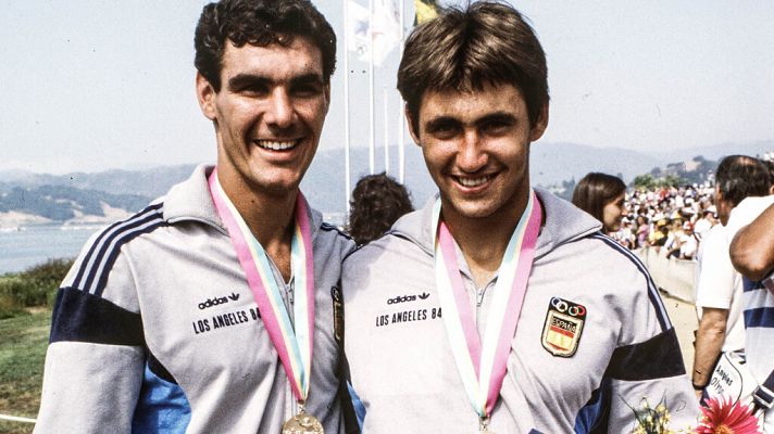 Enrique Mínguez y Narciso Suárez gana la medalla de bronce en los Juegos Olímpicos de Los Ángeles '84 en C-2 500 m