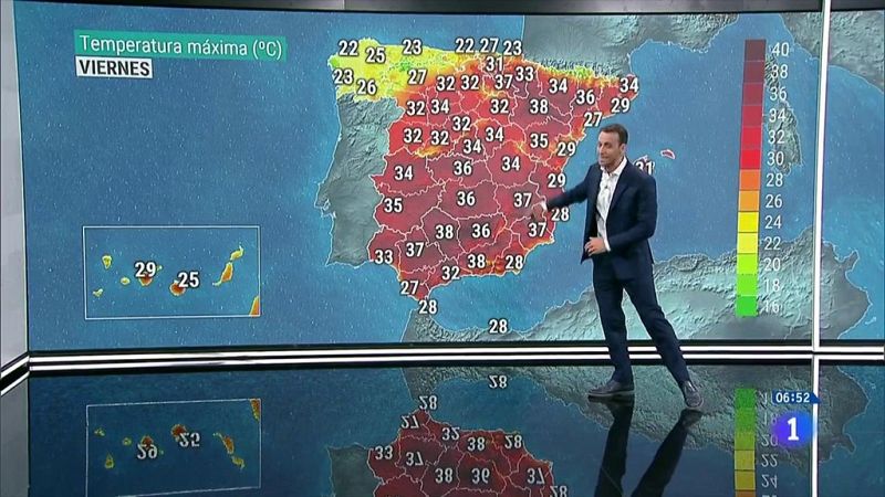 Temperaturas muy altas en la cuenca del Ebro y el sur peninsular