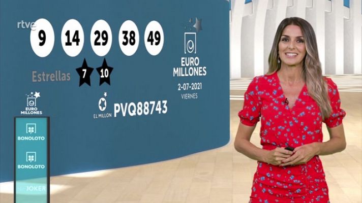 Sorteo de la Bonoloto y Euromillones del 02/07/2021