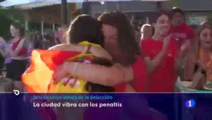 Telediario 2 - La afición española vibró con el pase a semifinales de la Eurocopa