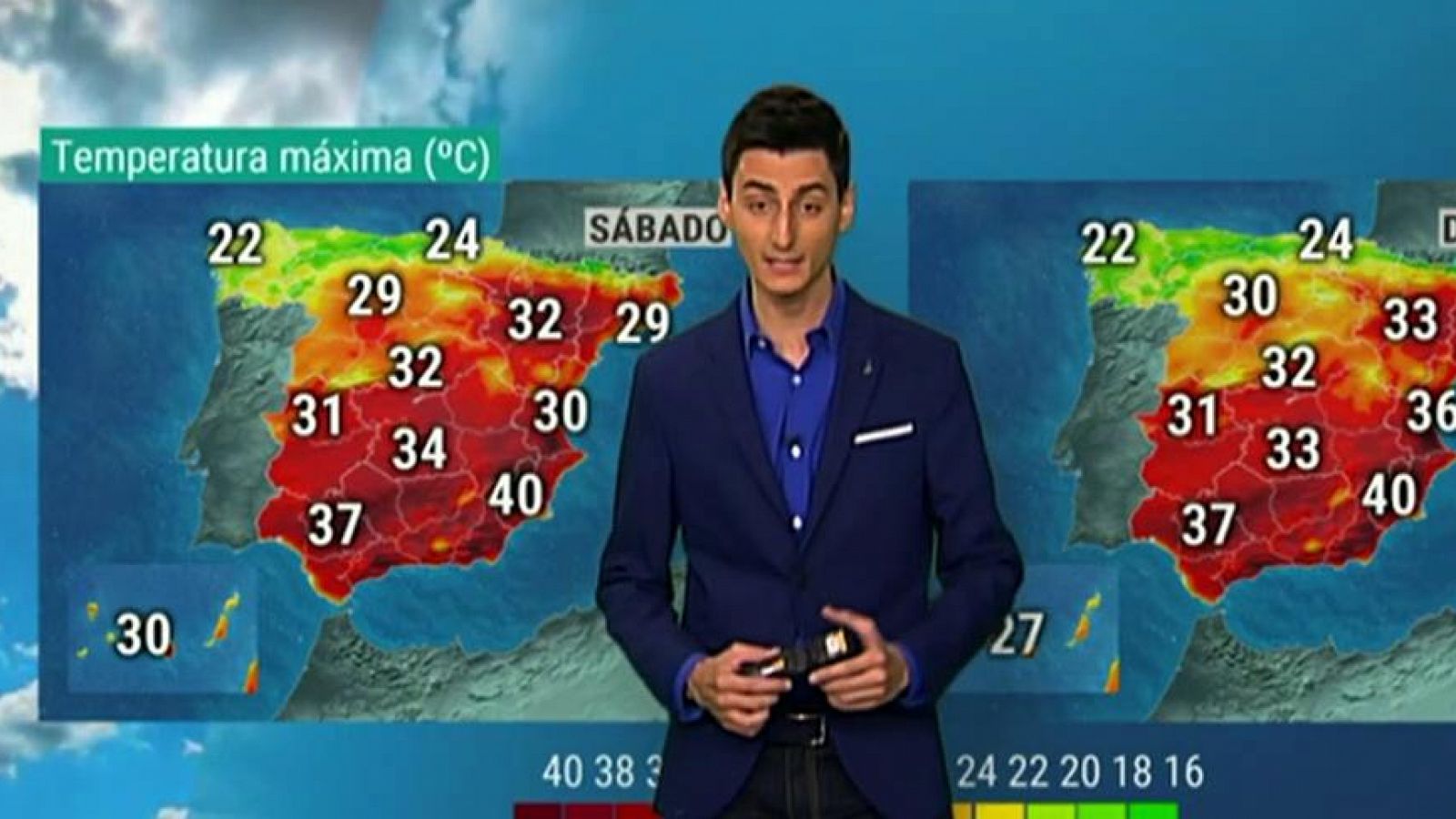 Lluvias en el norte peninsular y temperaturas altas en la mitad sur