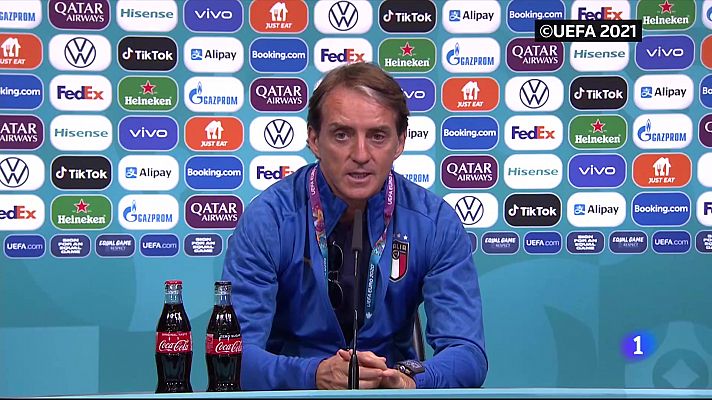 Telediario 2 - Mancini: "Somos italianos y no podemos  jugar como España"