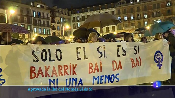 L'Informatiu - S'aprova la llei que estableix que tot acte sexual sense consentiment serà considerat una agressió