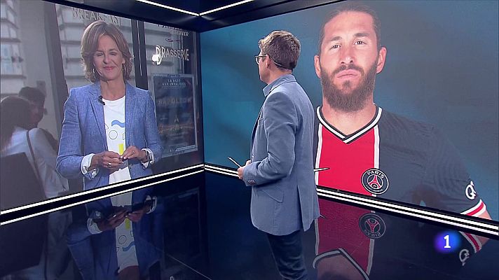 Telediario 2 - Sergio Ramos cierra su fichaje por el PSG y llevará el dorsal 4