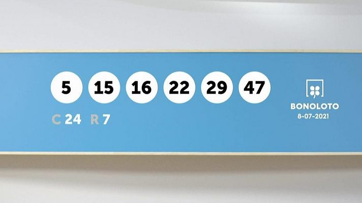 SELAE - Sorteo de la Lotería Bonoloto del 08/07/2021