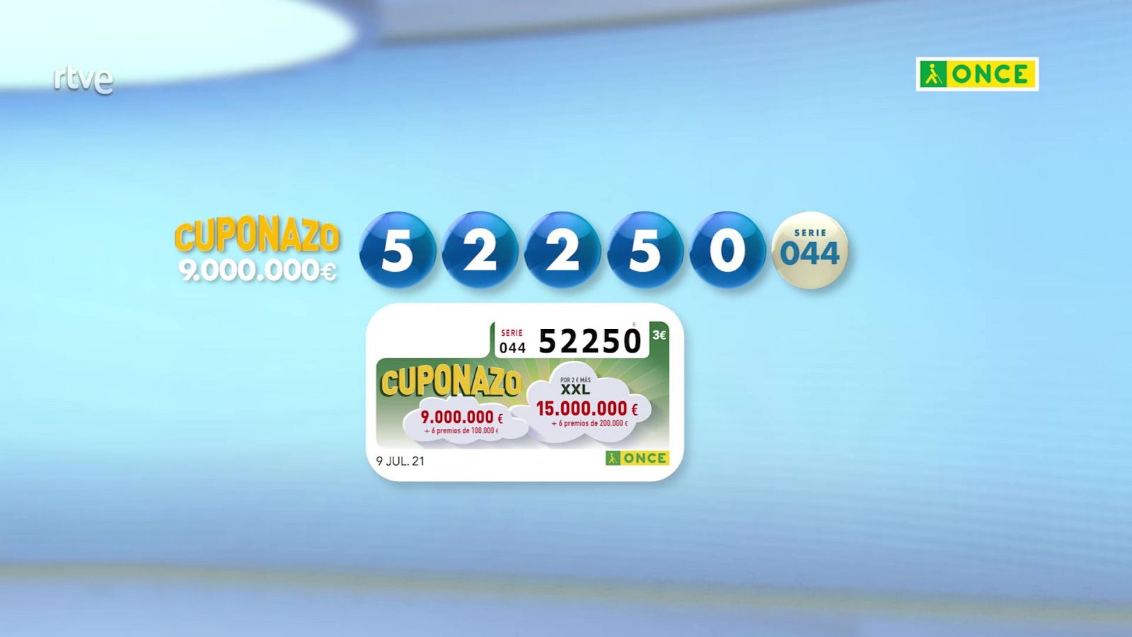 Sorteo ONCE - 09/07/21 - ver ahora