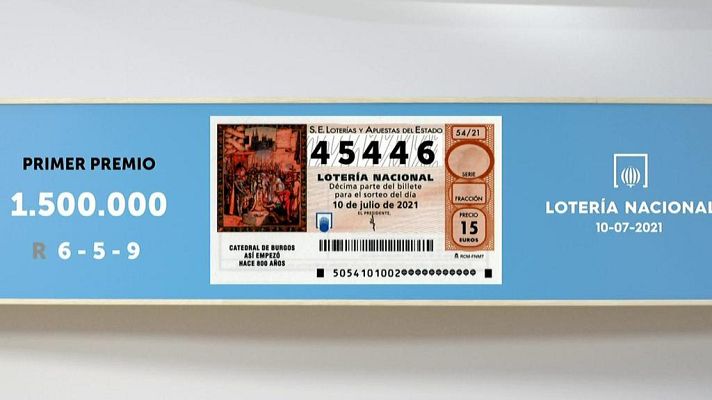 SELAE - Sorteo de la Lotería Nacional del 10/07/2021