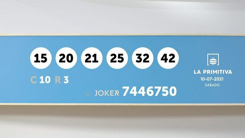 Sorteo de la Lotería Primitiva y Joker del 10/07/2021 - Ver ahora